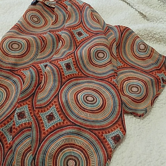 Gap Sheer Orange Medallion Print Cardigan Short Sleeve Sz XS/S - Picture 2 of 2